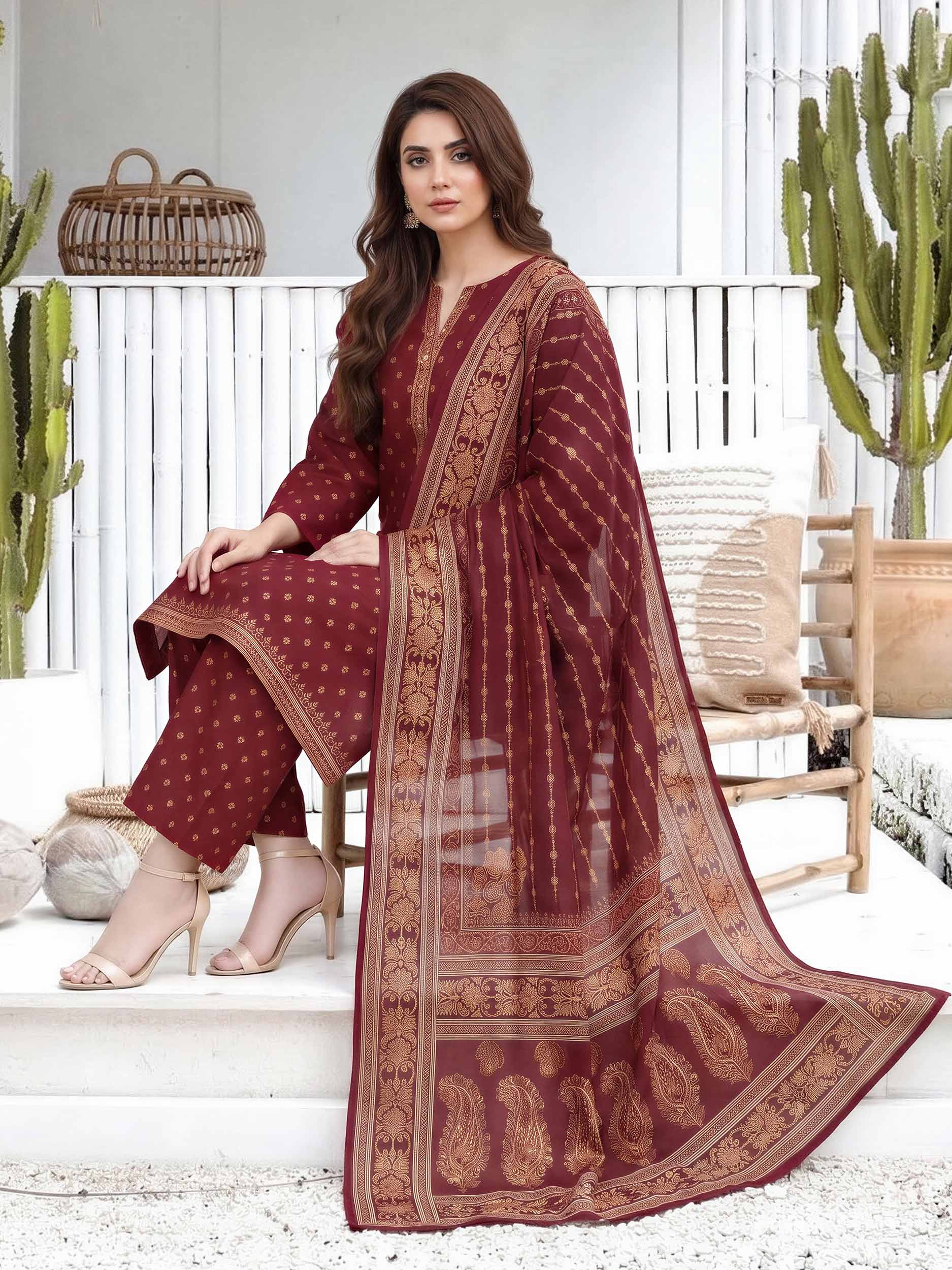 3 Piece Lawn Suit (Unstitched)