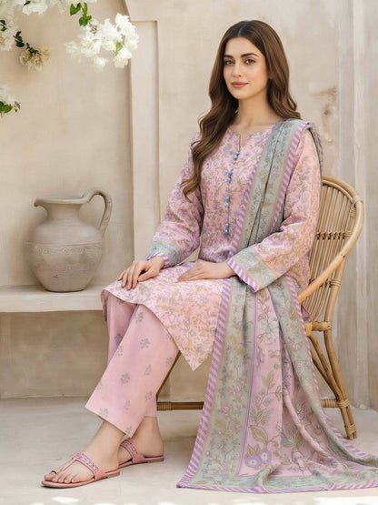 3 Piece Lawn Suit- Printed (Unstitched)