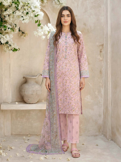 3 Piece Lawn Suit- Printed (Unstitched)