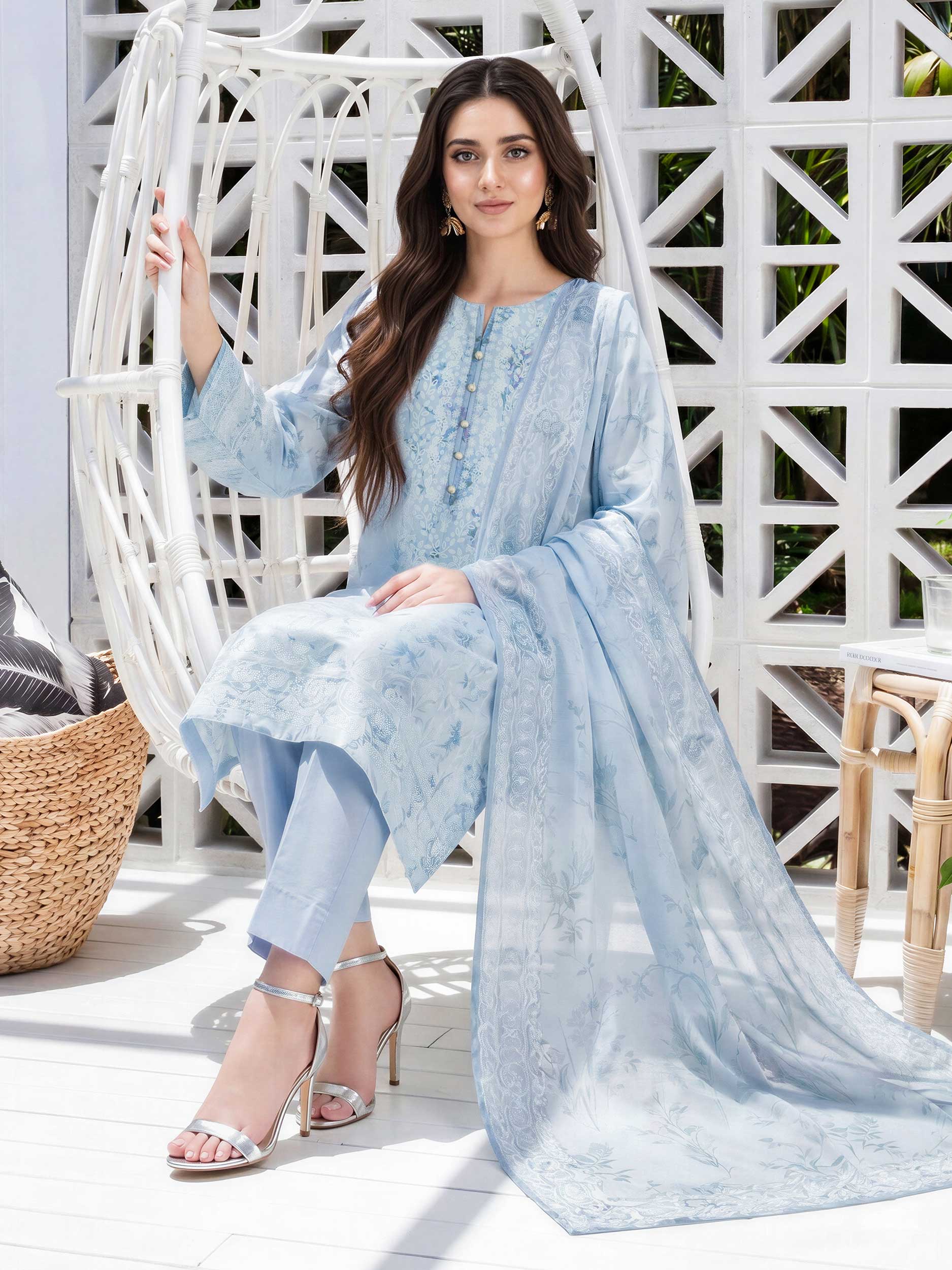 3 Piece Lawn Suit (Unstitched)