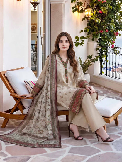 3 Piece Lawn Suit (Unstitched)