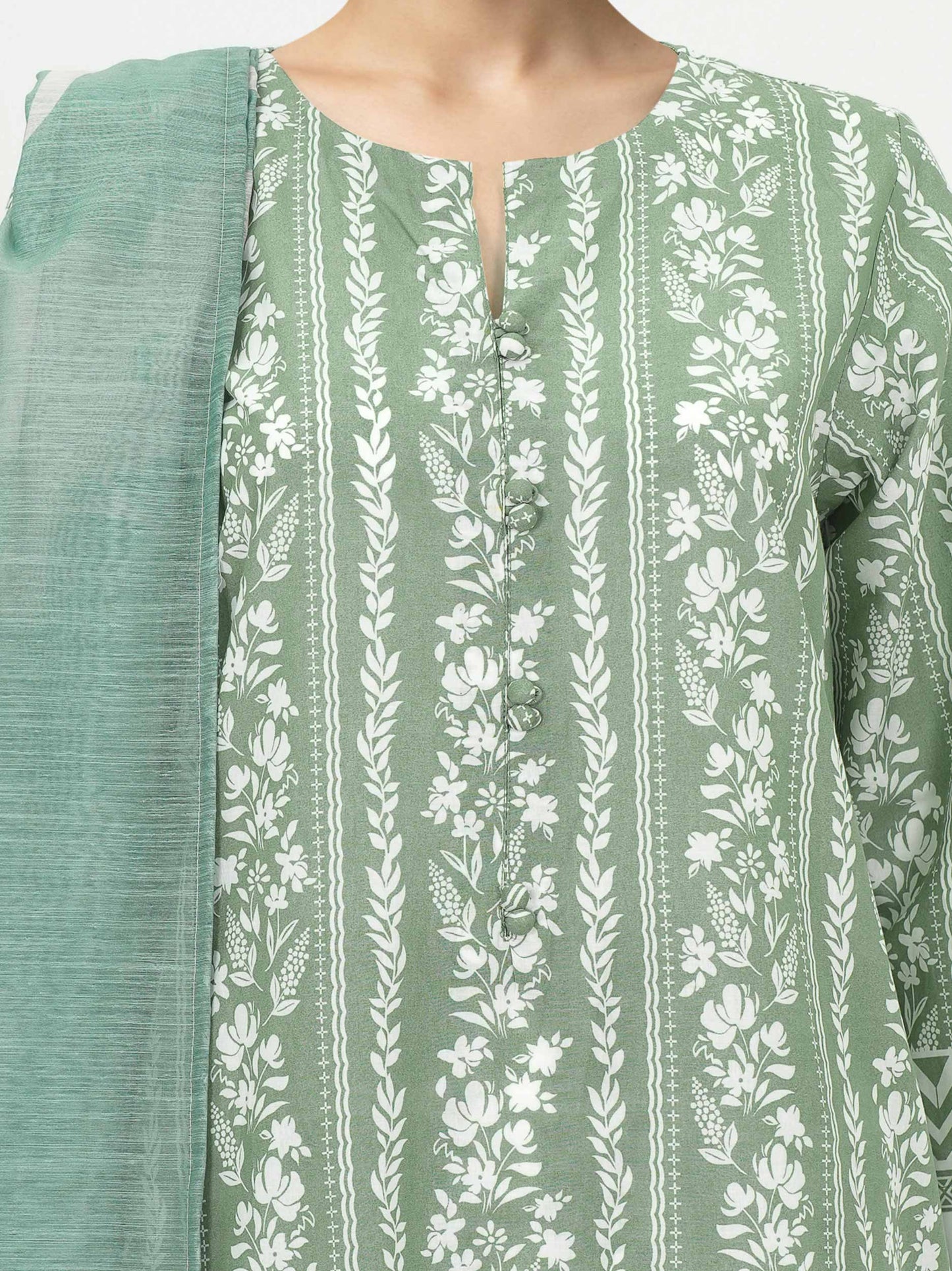 3 Piece Lawn Suit- Printed (Unstitched)