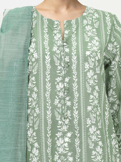 3 Piece Lawn Suit- Printed (Unstitched)