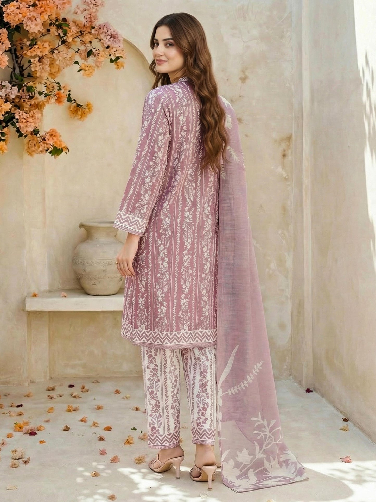 3 Piece Lawn Suit- Printed (Unstitched)