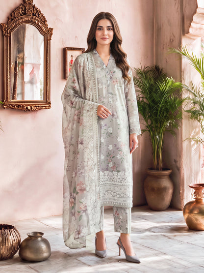 3 Piece Khaddar Paste Suit (Unstitched)