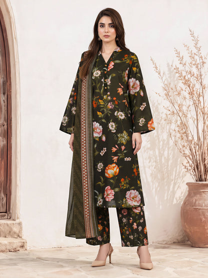 3 Piece Khaddar Suit (Unstitched)