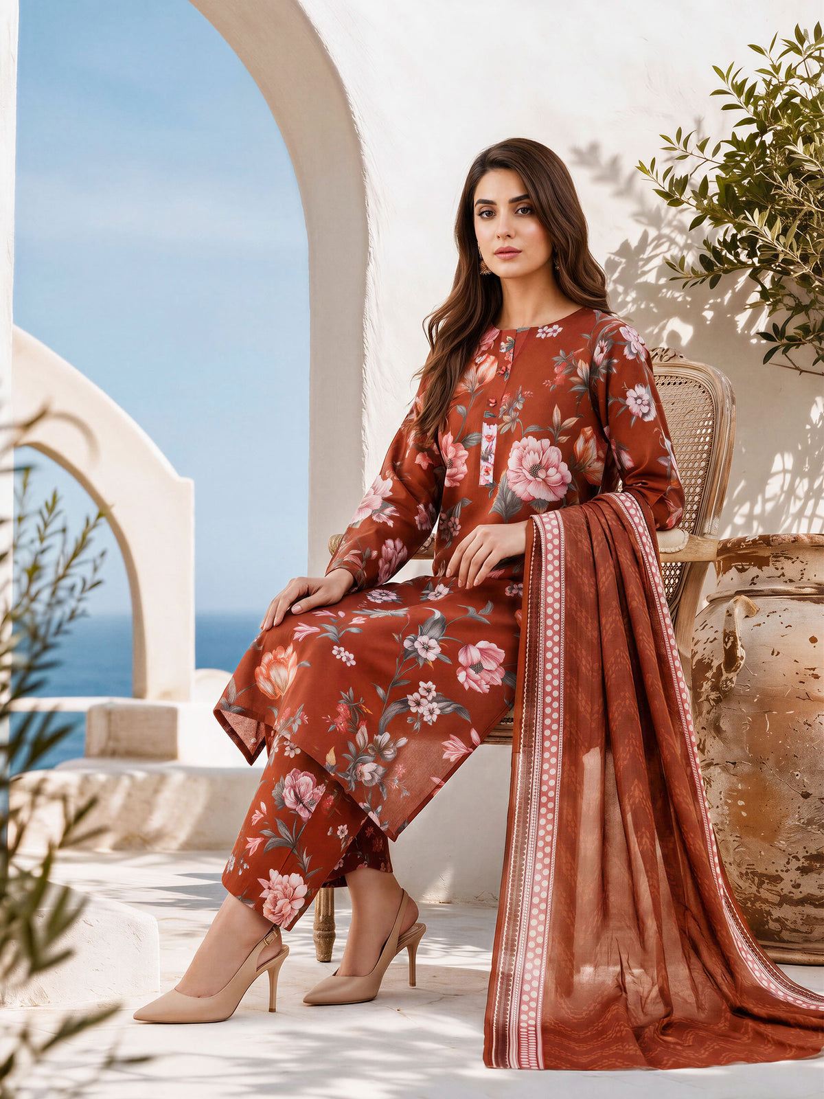 3 Piece Khaddar Suit (Unstitched)
