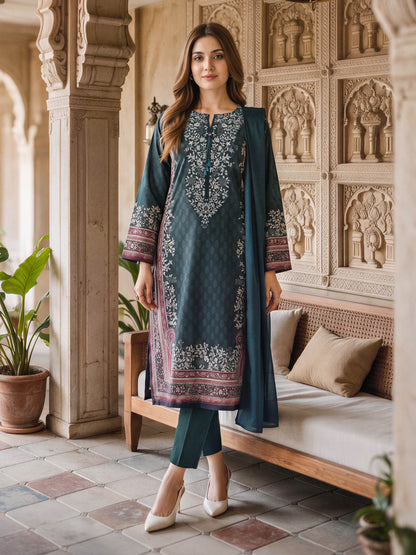 3 Piece Khaddar Suit (Unstitched)