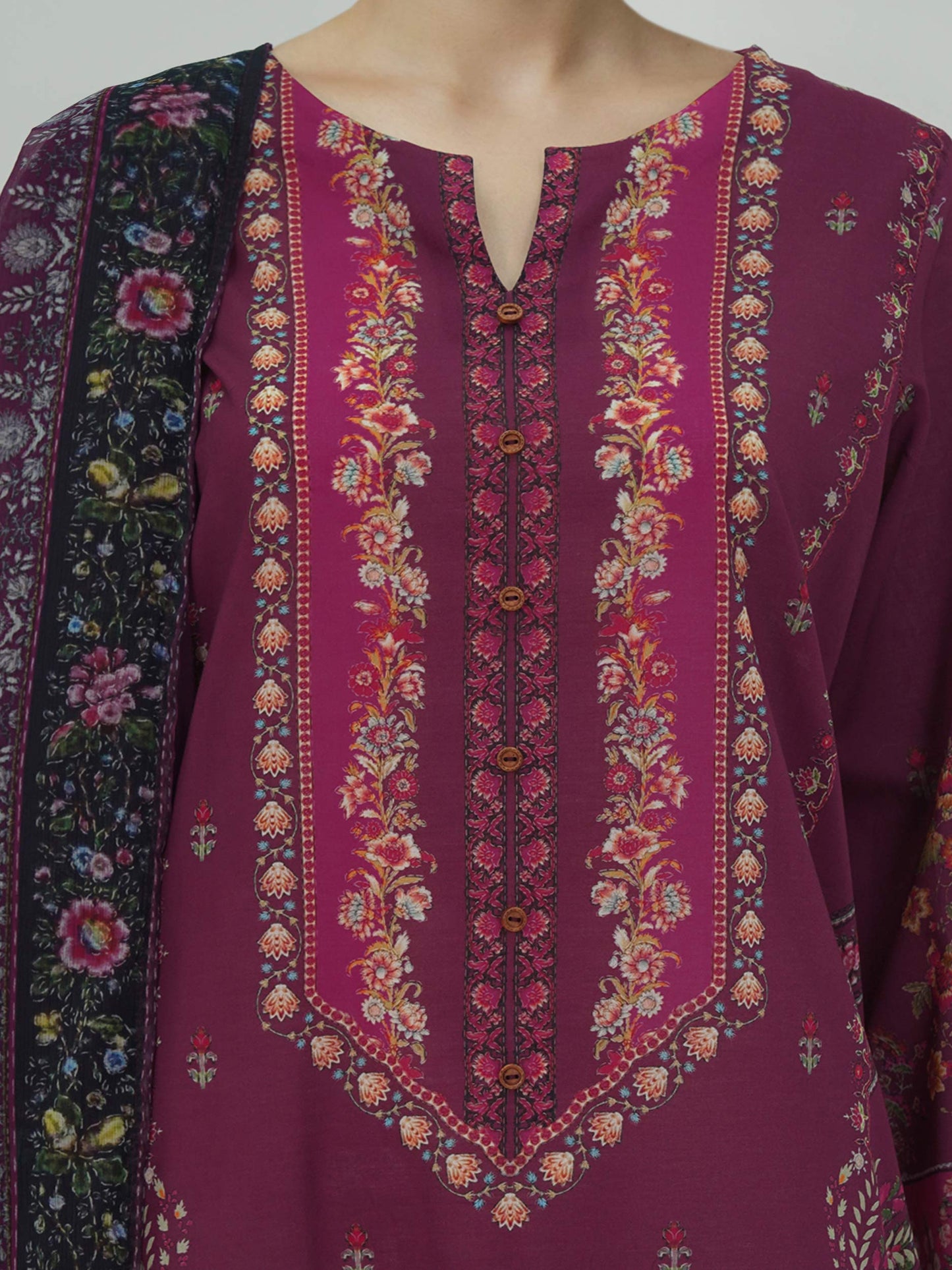 3 Piece Lawn Suit -Printed (Unstitched)