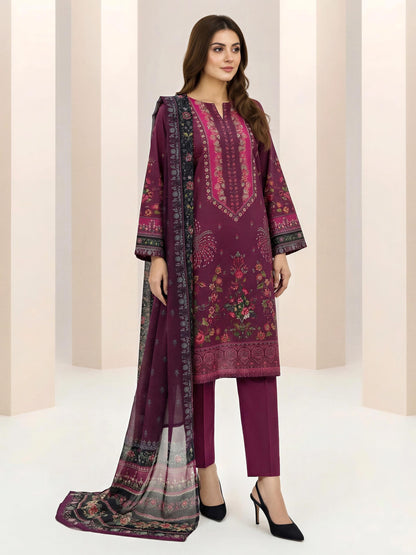 3 Piece Lawn Suit -Printed (Unstitched)