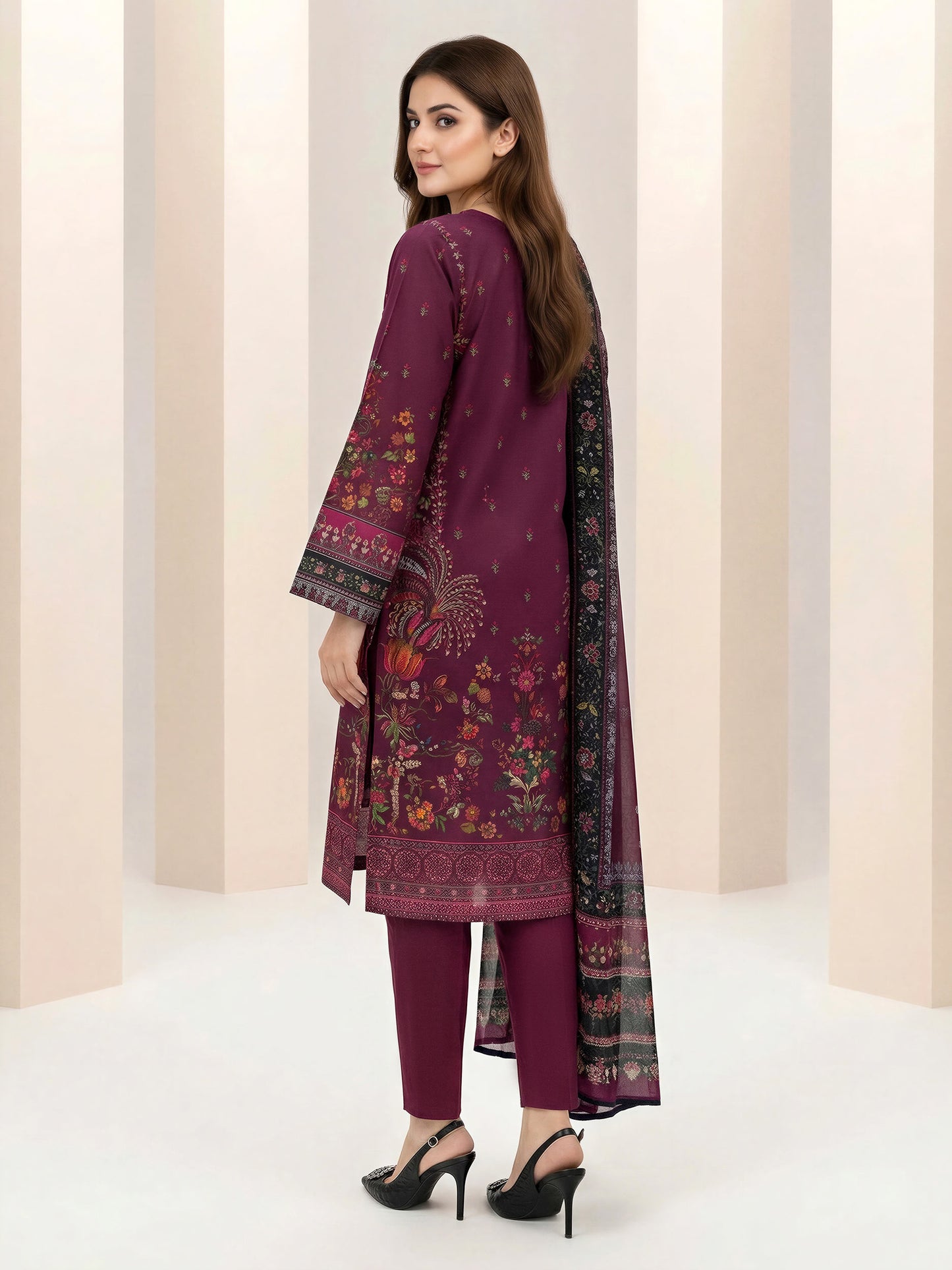 3 Piece Lawn Suit -Printed (Unstitched)