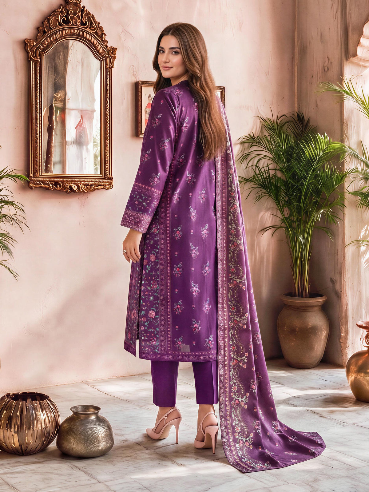 3 Piece Khaddar Suit (Unstitched)