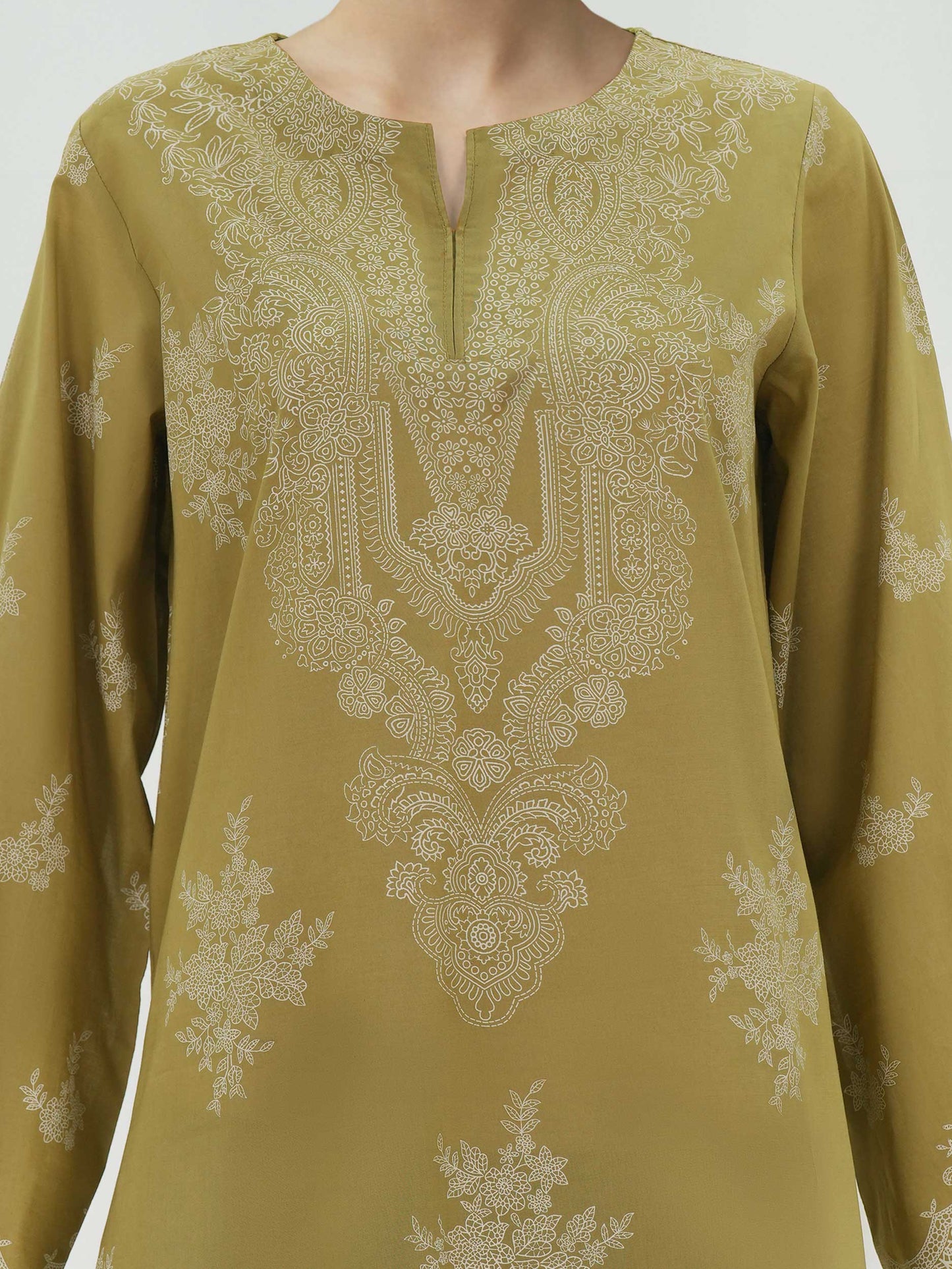 3 Piece Lawn Slub Suit (Unstitched)