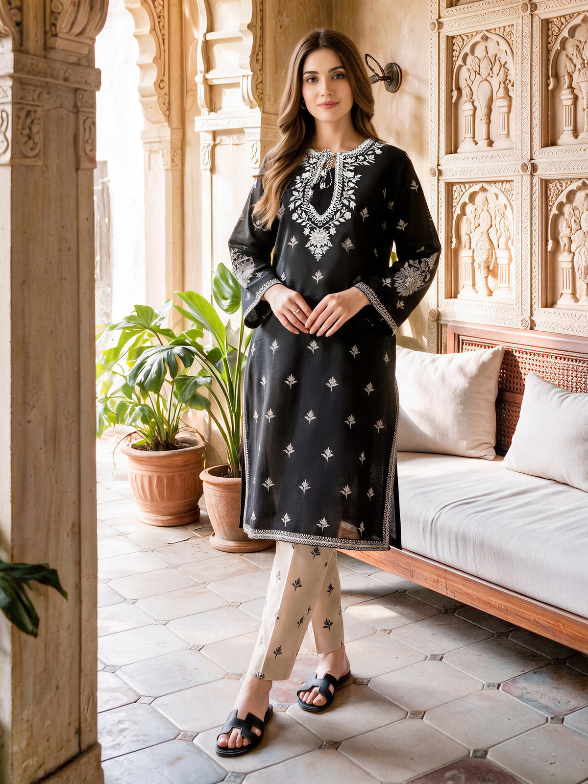 2 Piece Khaddar Paste Suit (Unstitched)