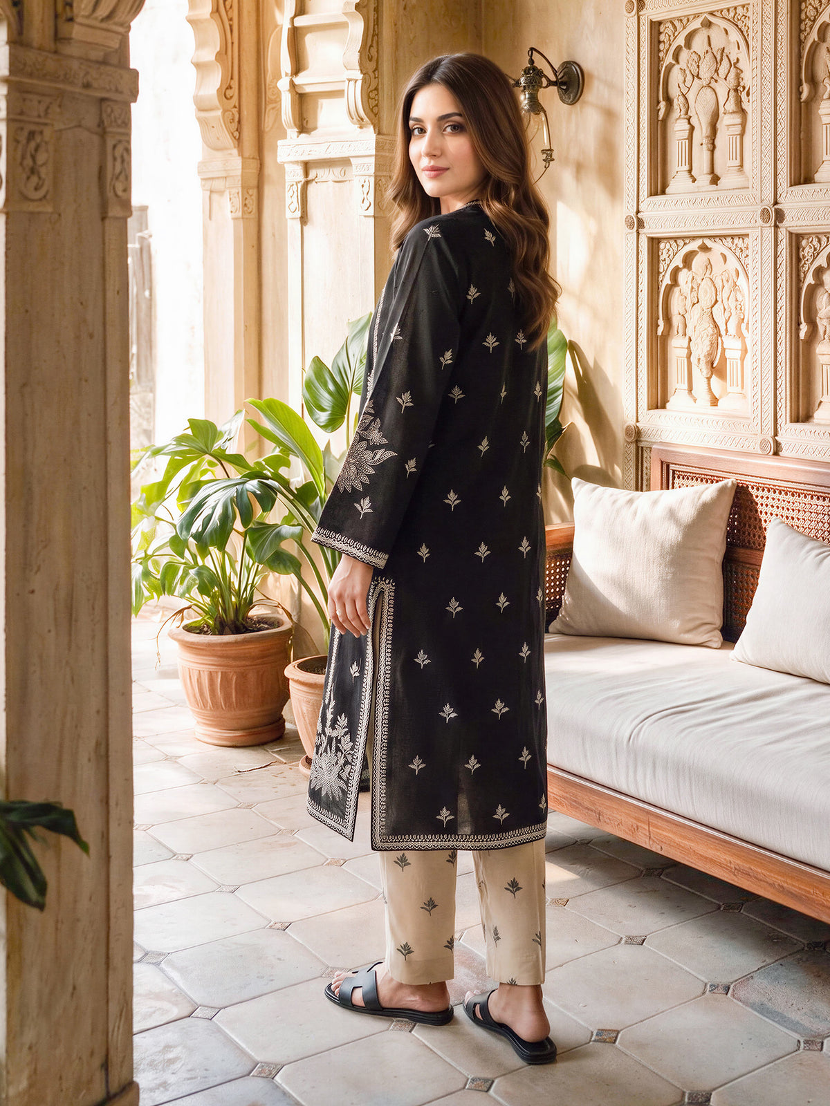 2 Piece Khaddar Paste Suit (Unstitched)