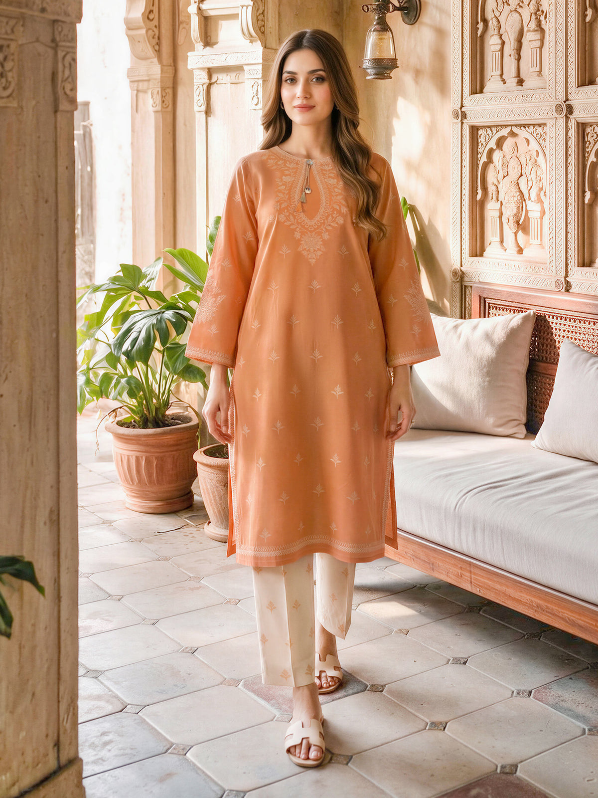2 Piece Khaddar Paste Suit (Unstitched)
