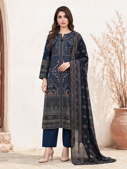 3 Piece Khaddar Suit (Unstitched)