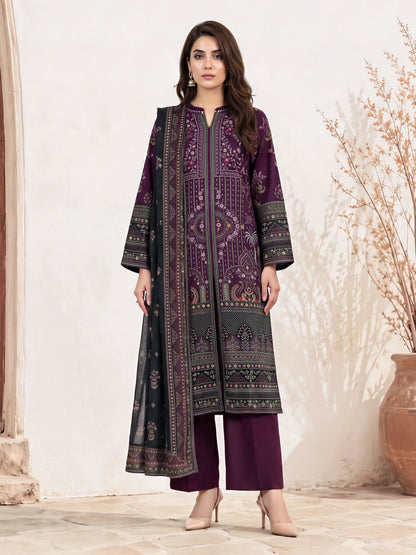 3 Piece Khaddar Suit (Unstitched)
