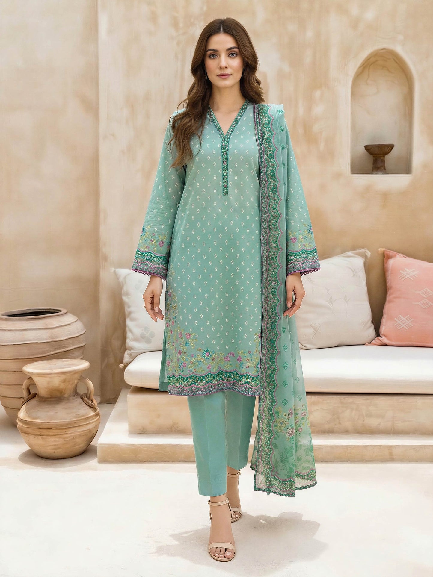 3 Piece Lawn Suit (Unstitched)