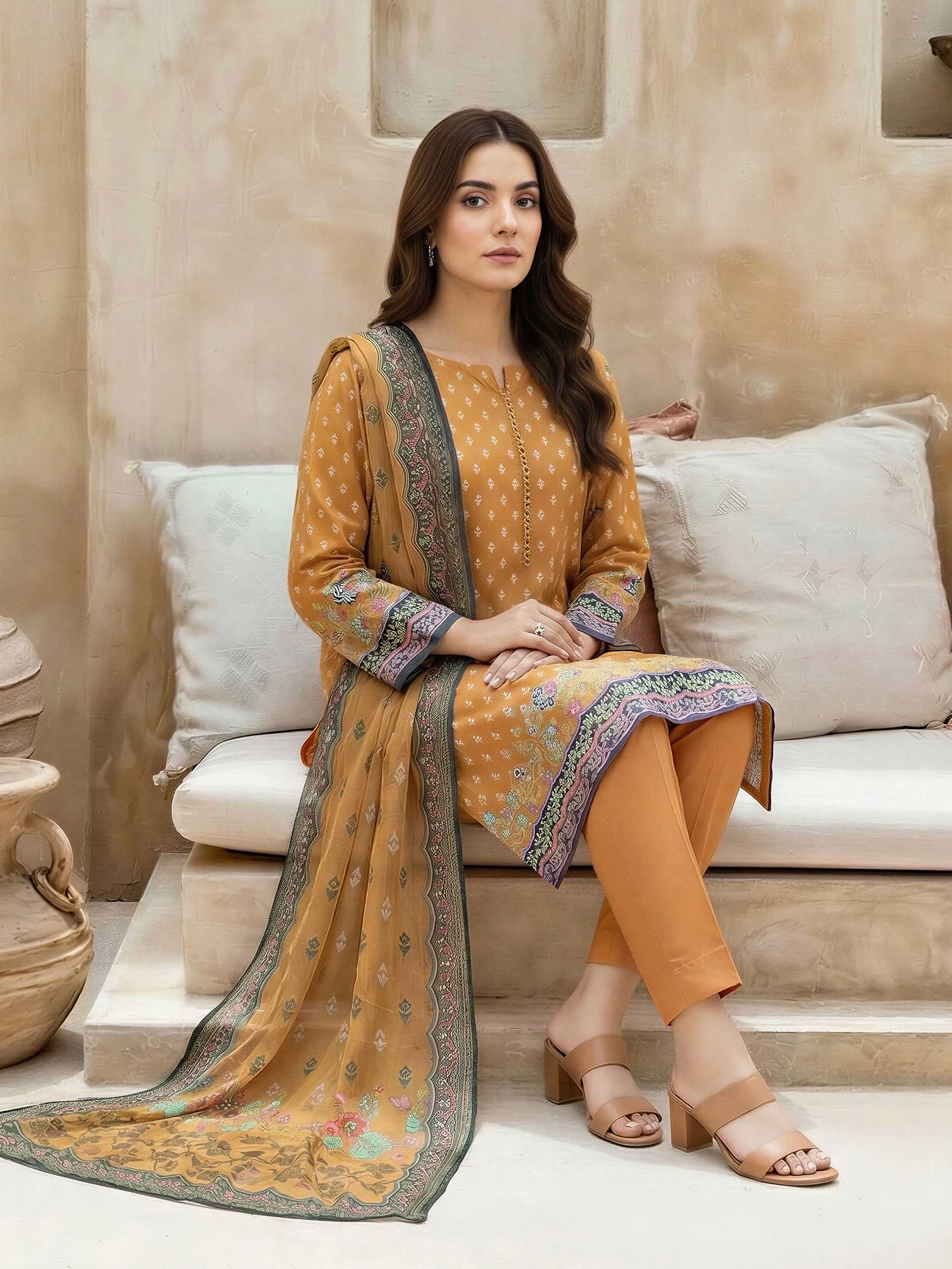 3 Piece Lawn Suit (Unstitched)