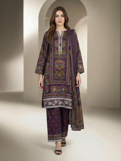 3 Piece Lawn Suit- Printed (Unstitched)