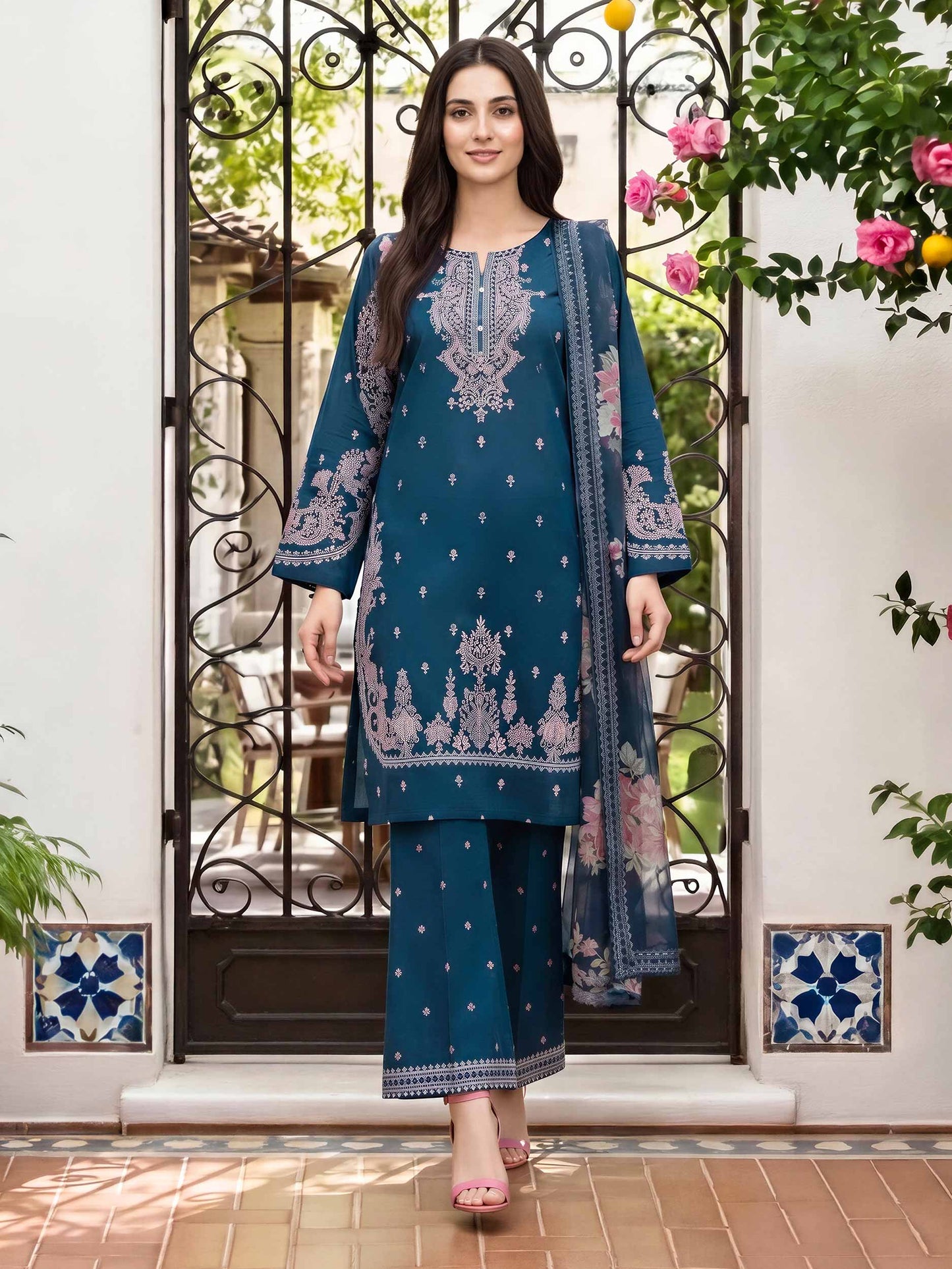 3 Piece Lawn Suit (Unstitched)