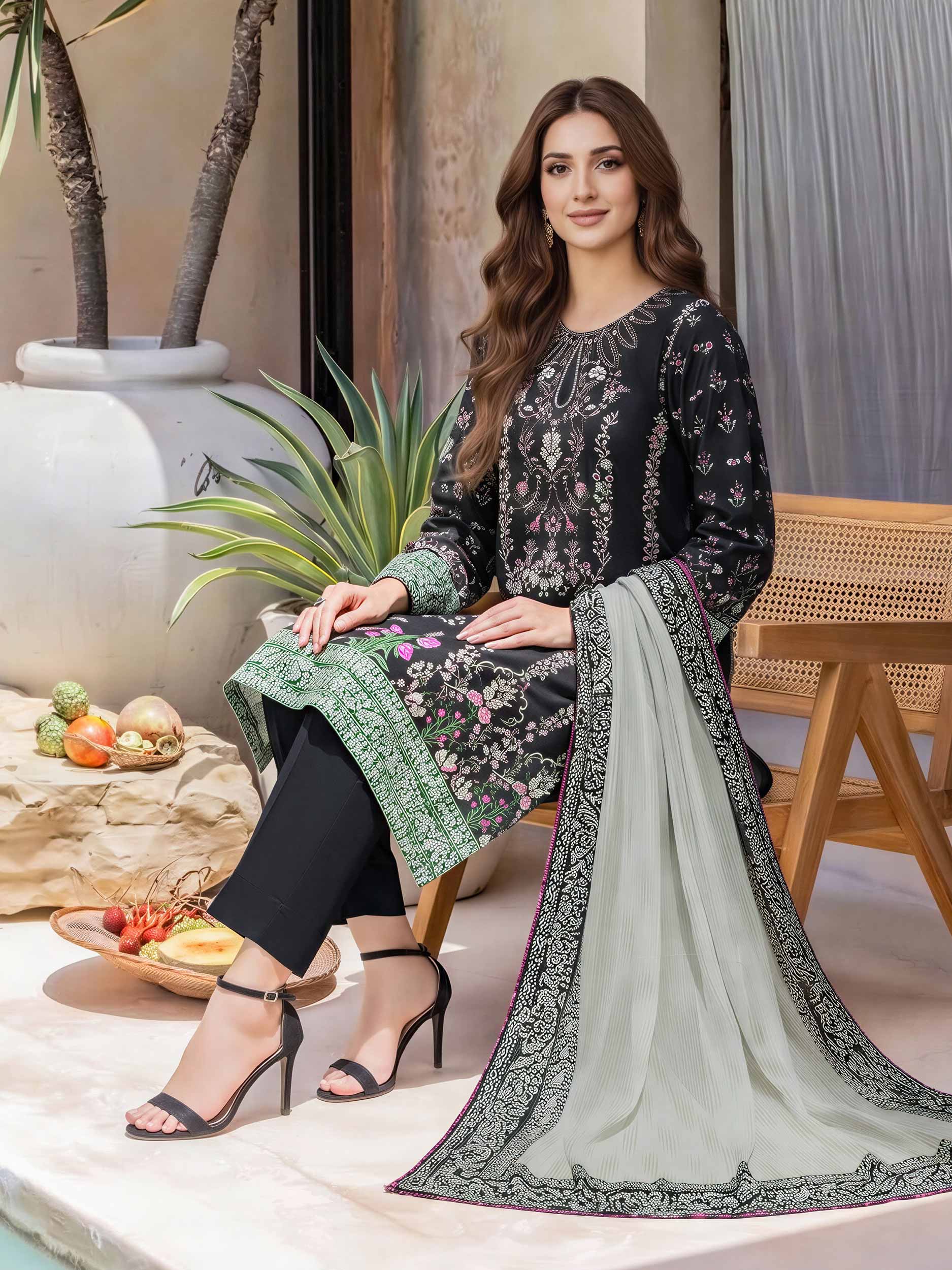 3 Piece Lawn Suit (Unstitched)