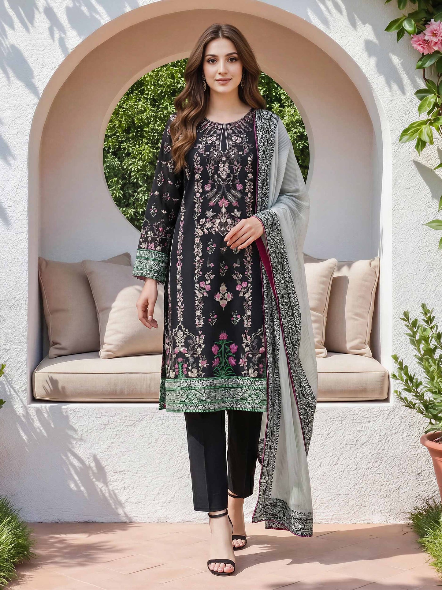 3 Piece Lawn Suit (Unstitched)