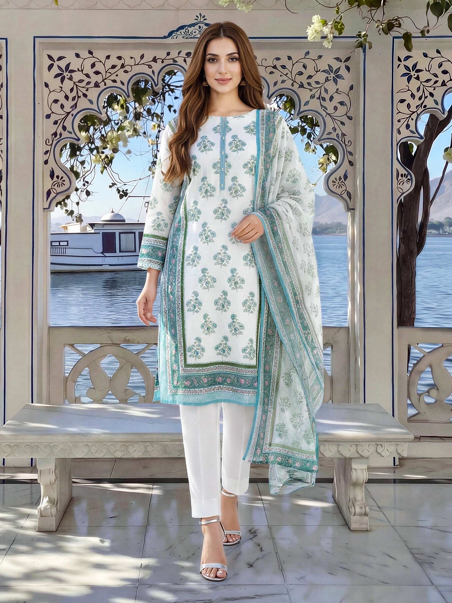 2 Piece Lawn Suit (Unstitched)