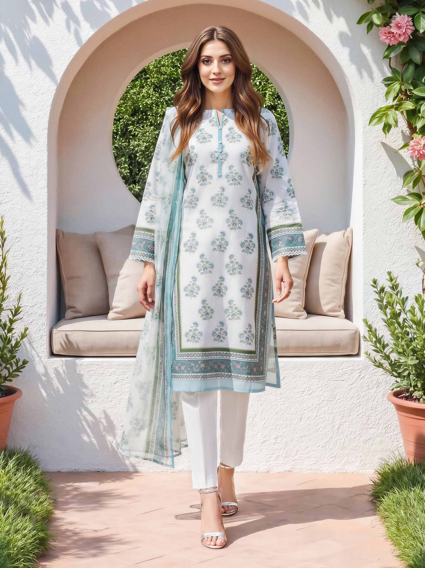 2 Piece Lawn Suit (Unstitched)