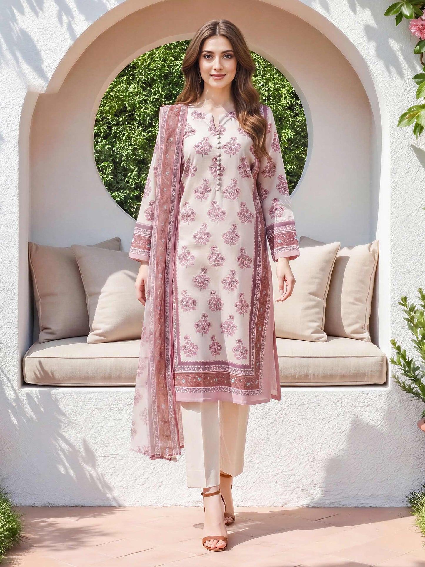 2 Piece Lawn Suit (Unstitched)