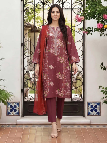 3 Piece Lawn Suit (Unstitched)