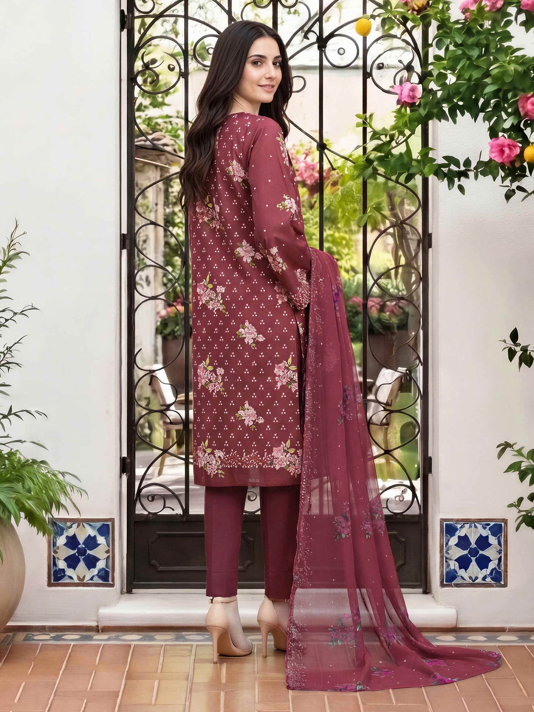 3 Piece Lawn Suit (Unstitched)