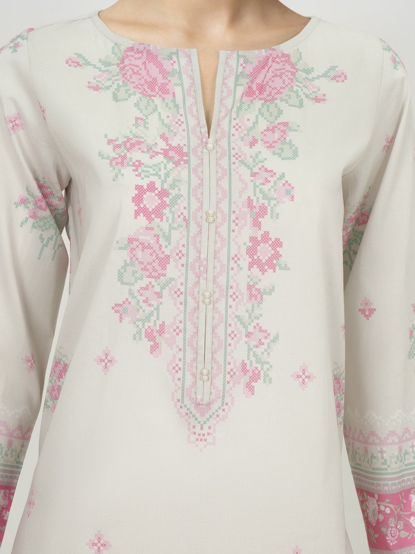 3 Piece Lawn Suit- Printed (Unstitched)