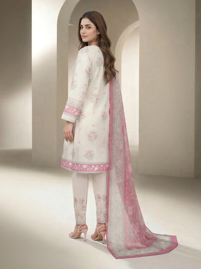 3 Piece Lawn Suit- Printed (Unstitched)