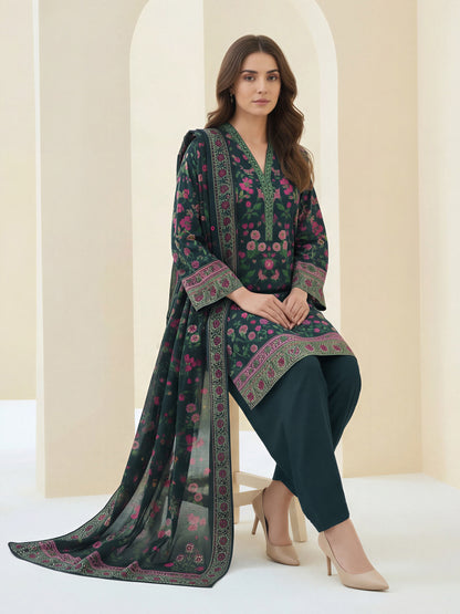 3 Piece Lawn Suit- Printed (Unstitched)