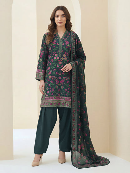 3 Piece Lawn Suit- Printed (Unstitched)