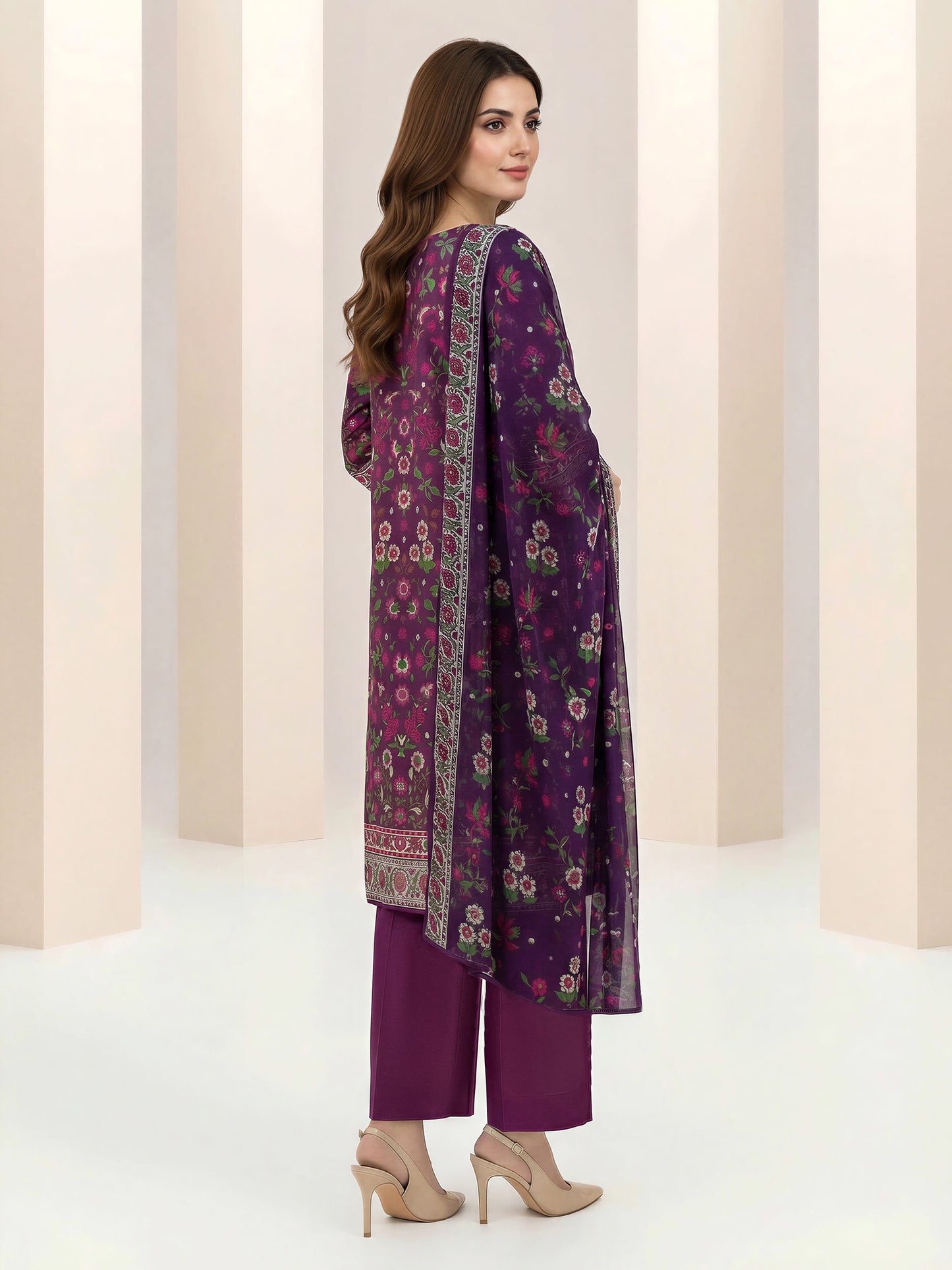 3 Piece Lawn Suit- Printed (Unstitched)