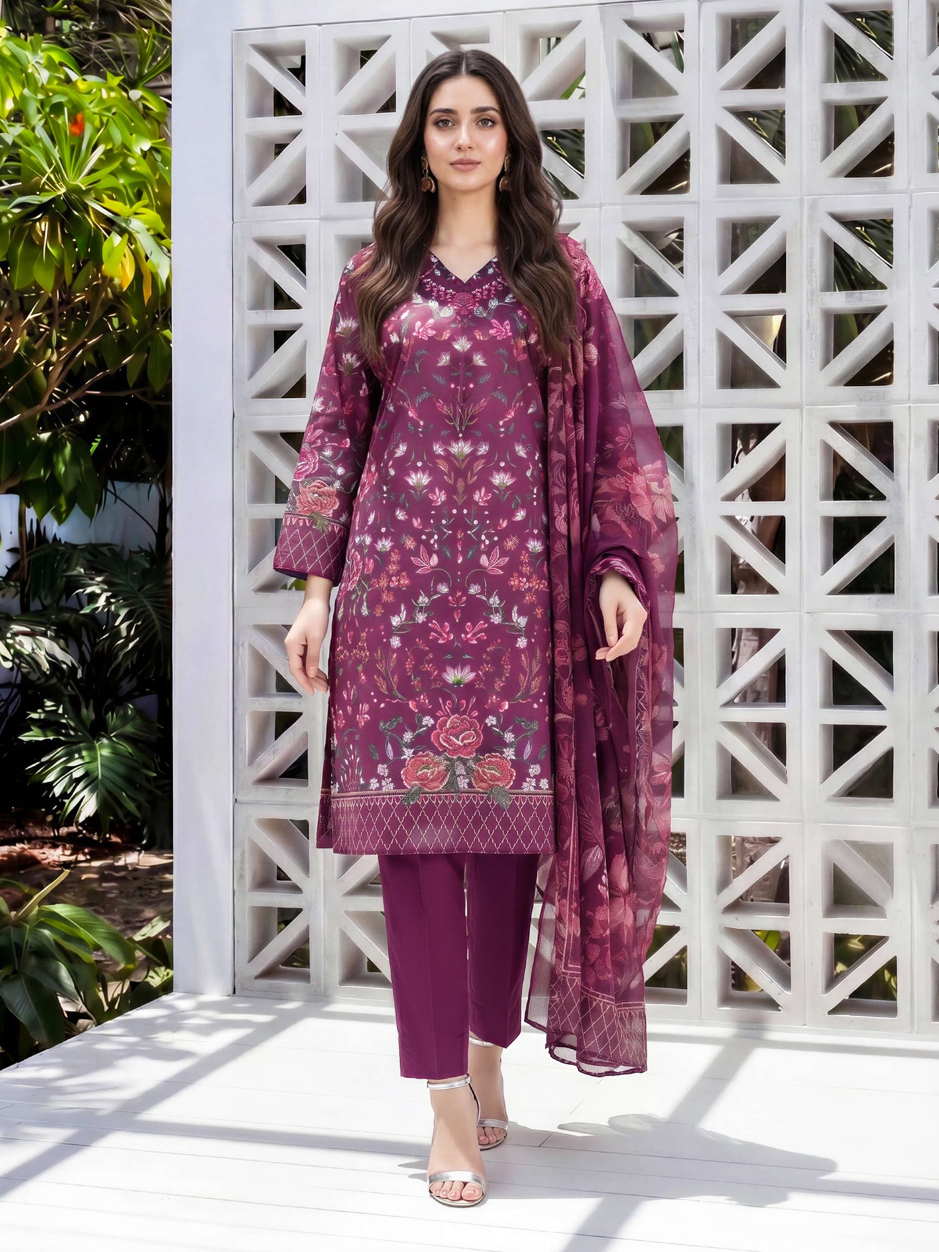 3 Piece Lawn Suit (Unstitched)