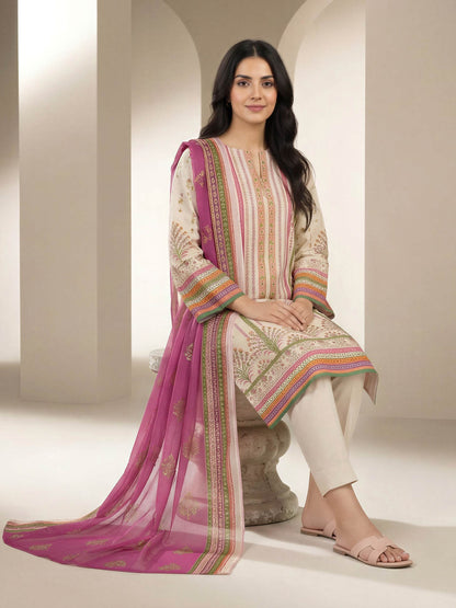 3 Piece Lawn Suit (Unstitched)