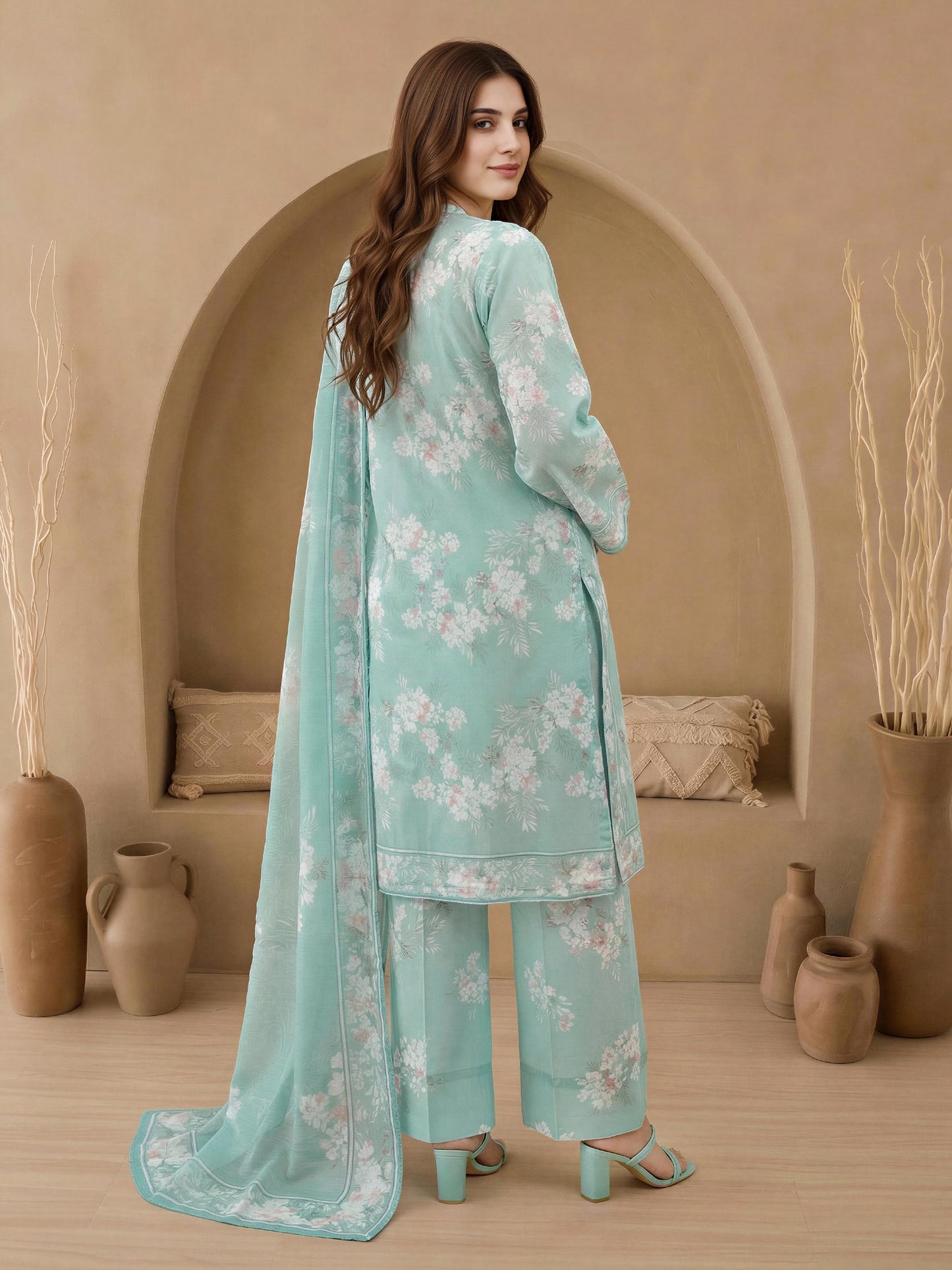 3 Piece Lawn Suit (Unstitched)
