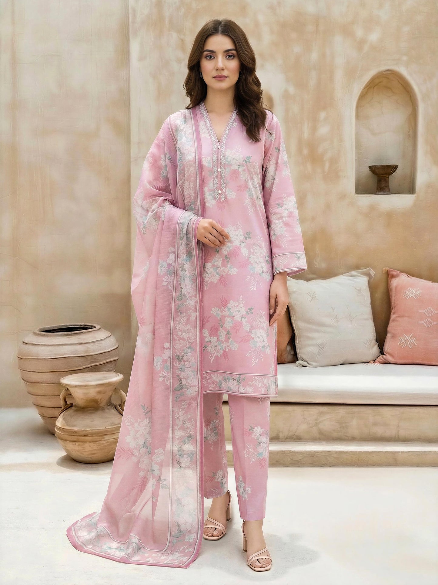 3 Piece Lawn Suit (Unstitched)