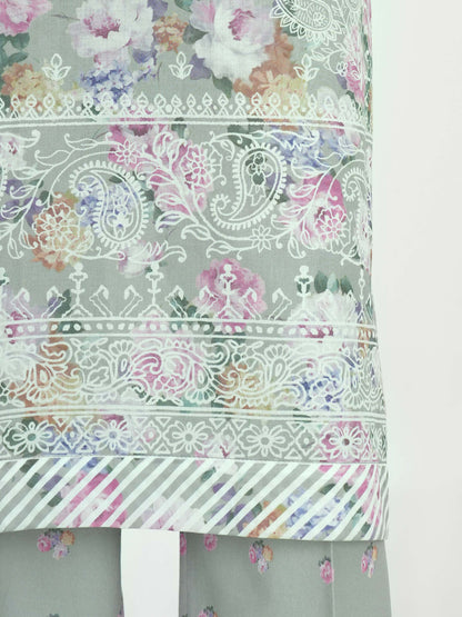 3 Piece Lawn Suit- Printed (Unstitched)
