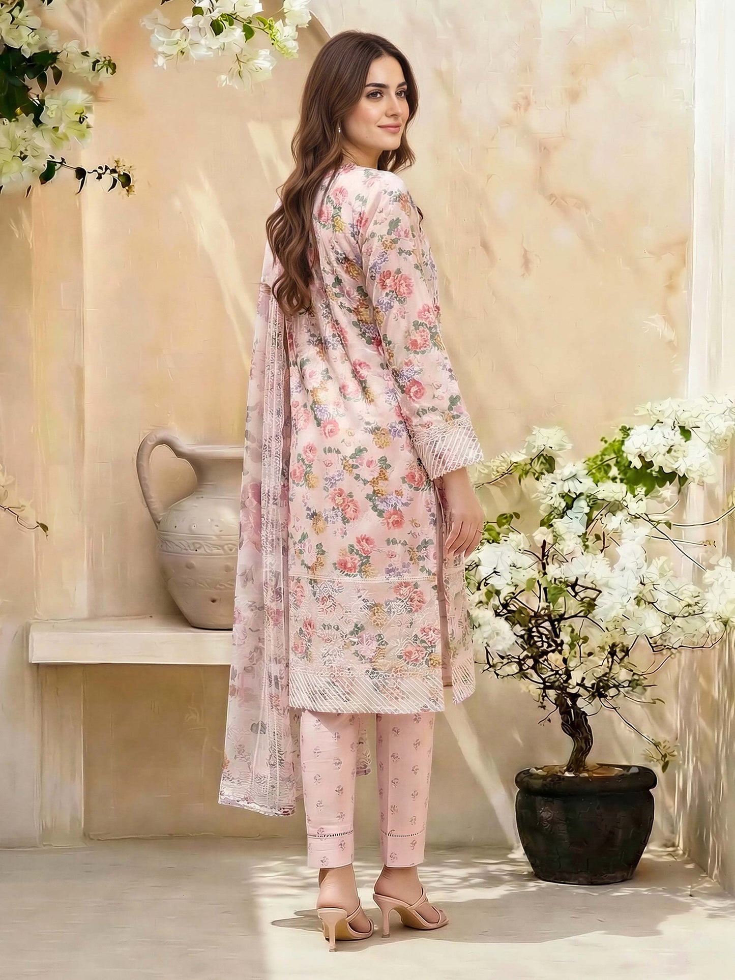 3 Piece Lawn Suit- Printed (Unstitched)