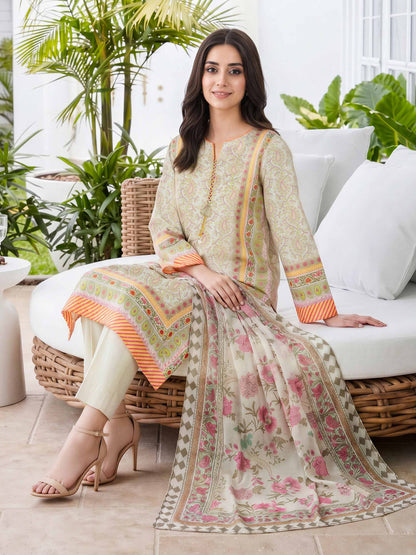 3 Piece Lawn Suit (Unstitched)