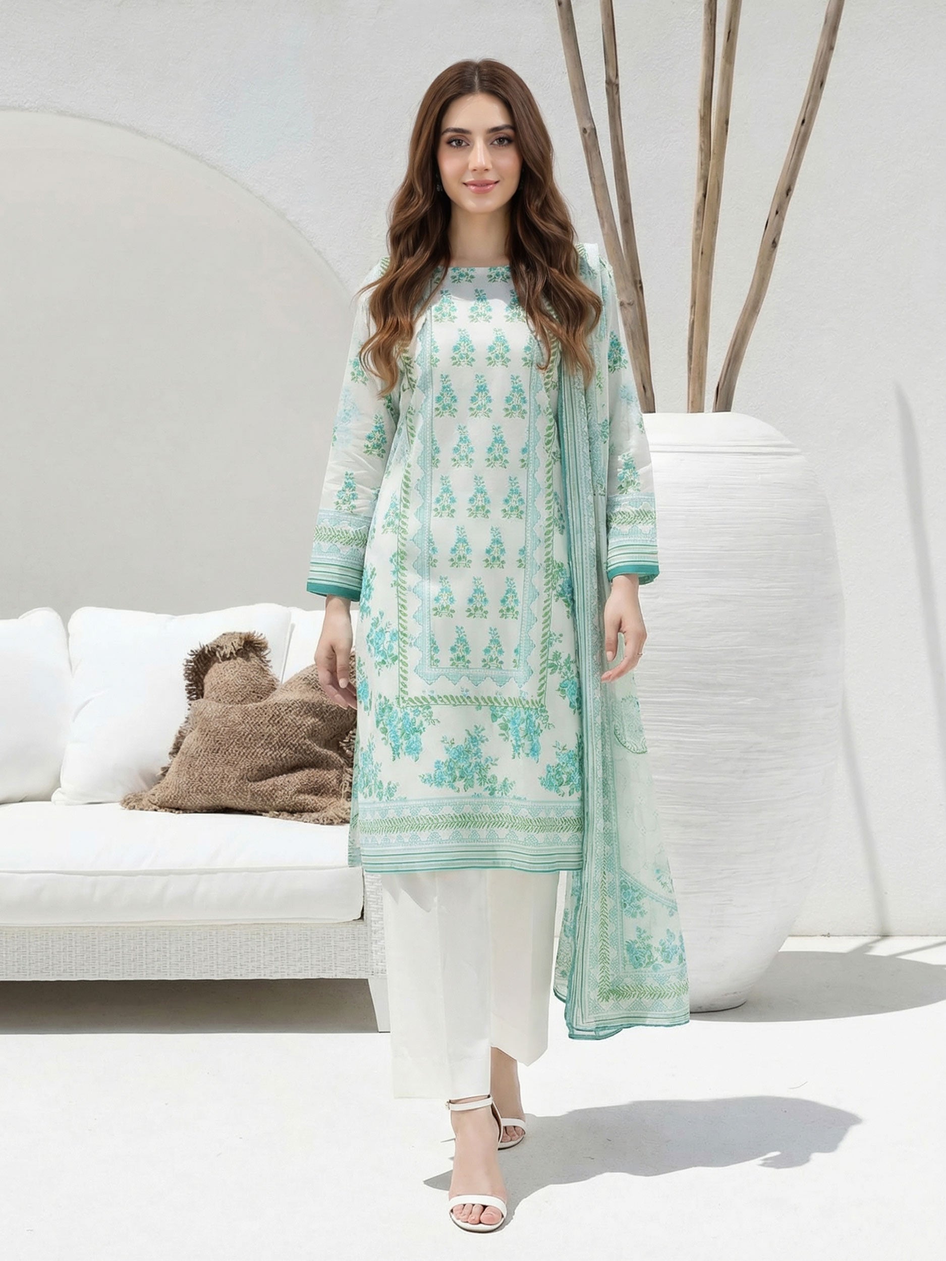 3 Piece Lawn Suit (Unstitched)