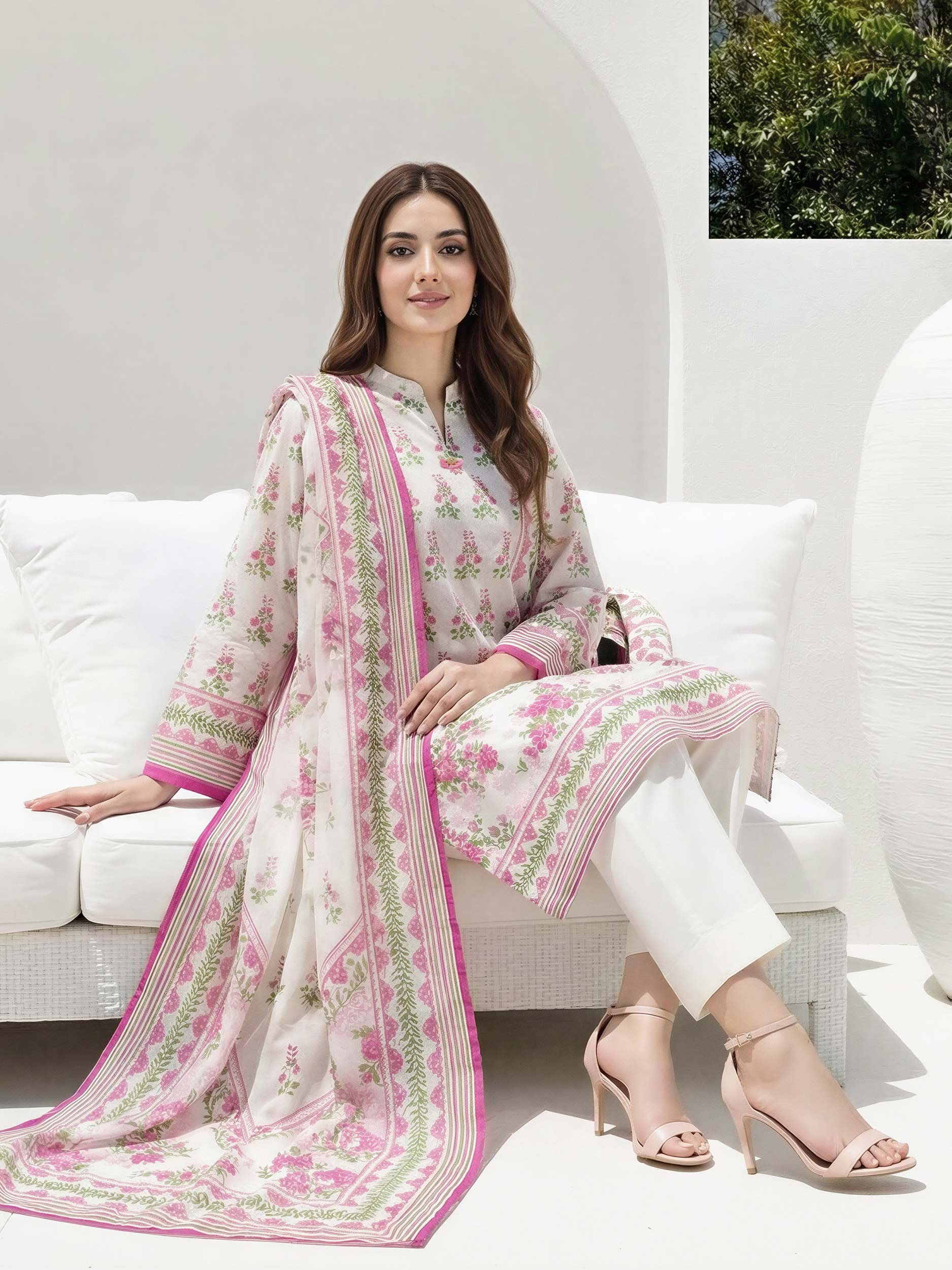 3 Piece Lawn Suit (Unstitched)