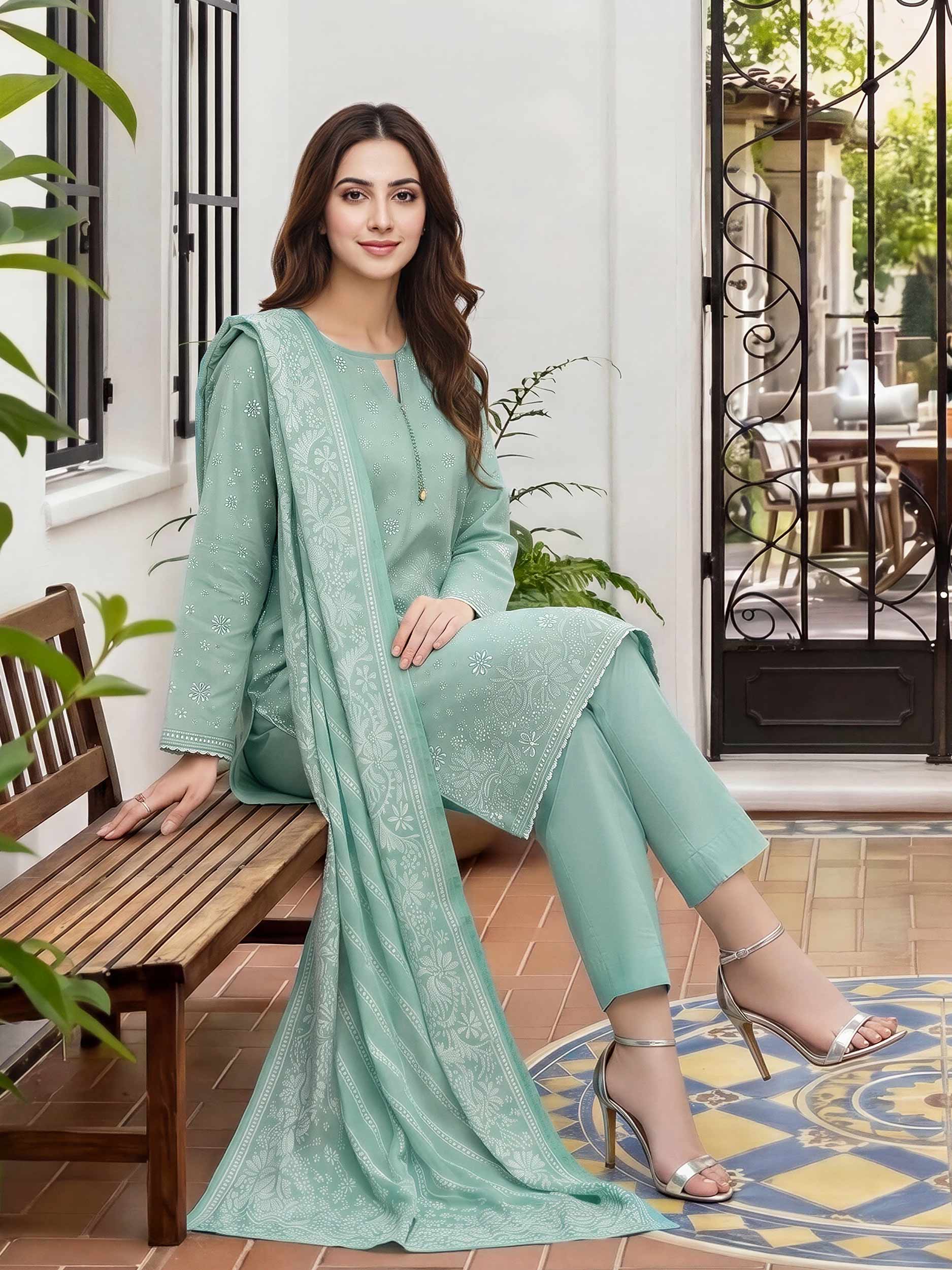 3 Piece Lawn Suit (Unstitched)