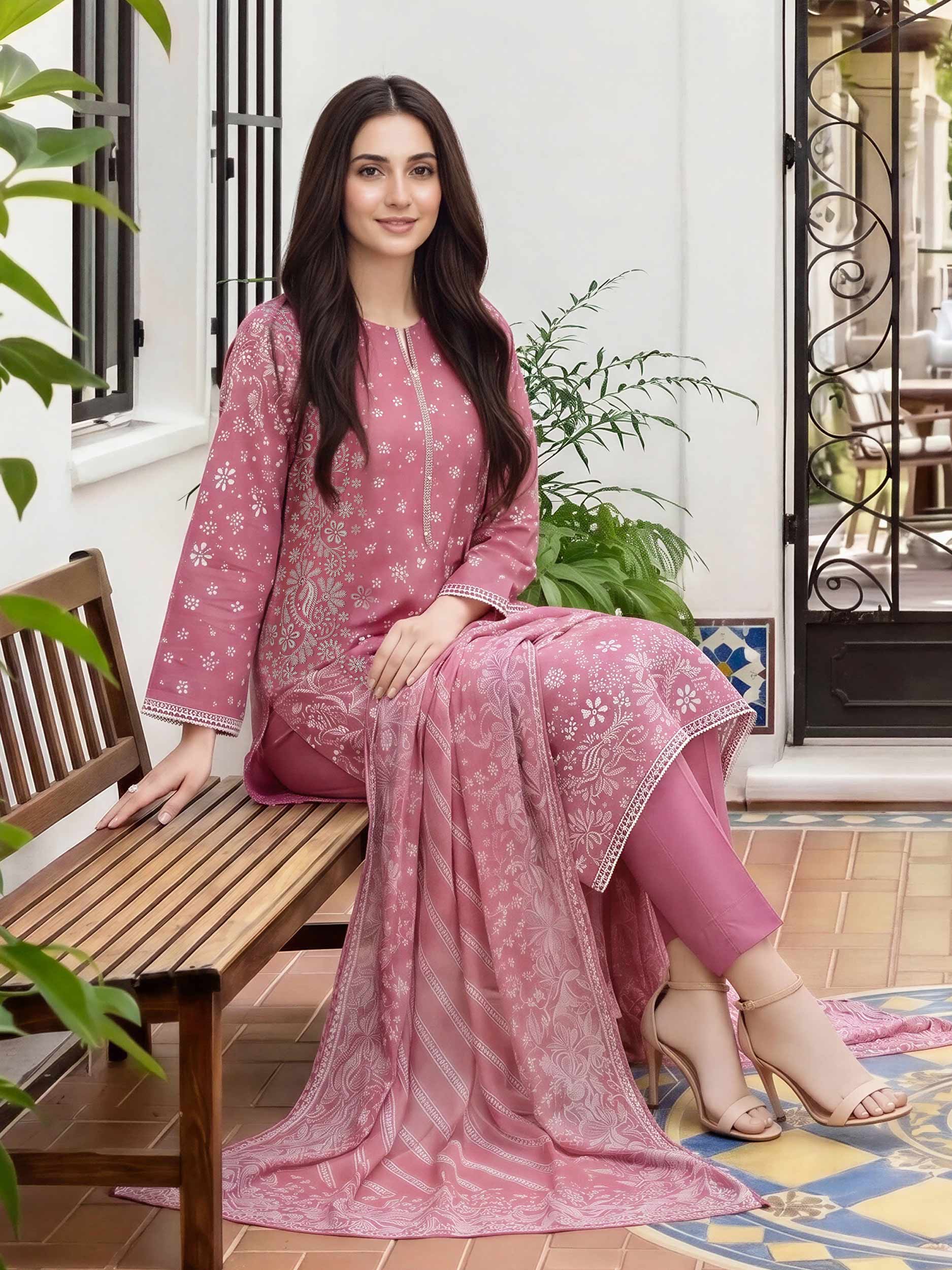 3 Piece Lawn Suit (Unstitched)