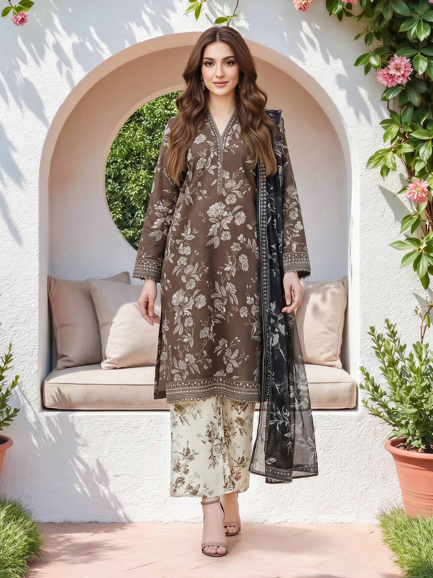 3 Piece Lawn Suit (Unstitched)